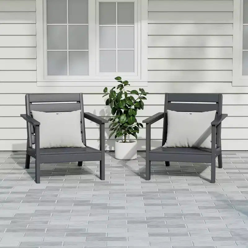 Fauteuil profond d'extérieur en HDPE WestinTrends Avalon (lot de 2)