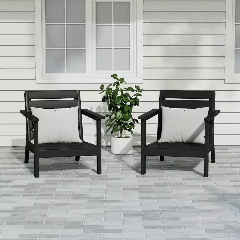 Fauteuil profond d'extérieur en HDPE WestinTrends Avalon (lot de 2)