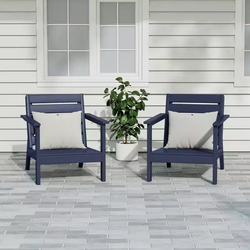 Fauteuil profond d'extérieur en HDPE WestinTrends Avalon (lot de 2)
