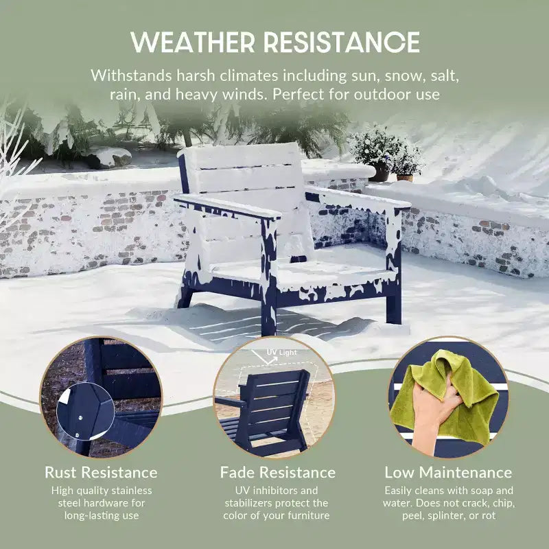 Fauteuil profond d'extérieur en HDPE WestinTrends Avalon (lot de 2)