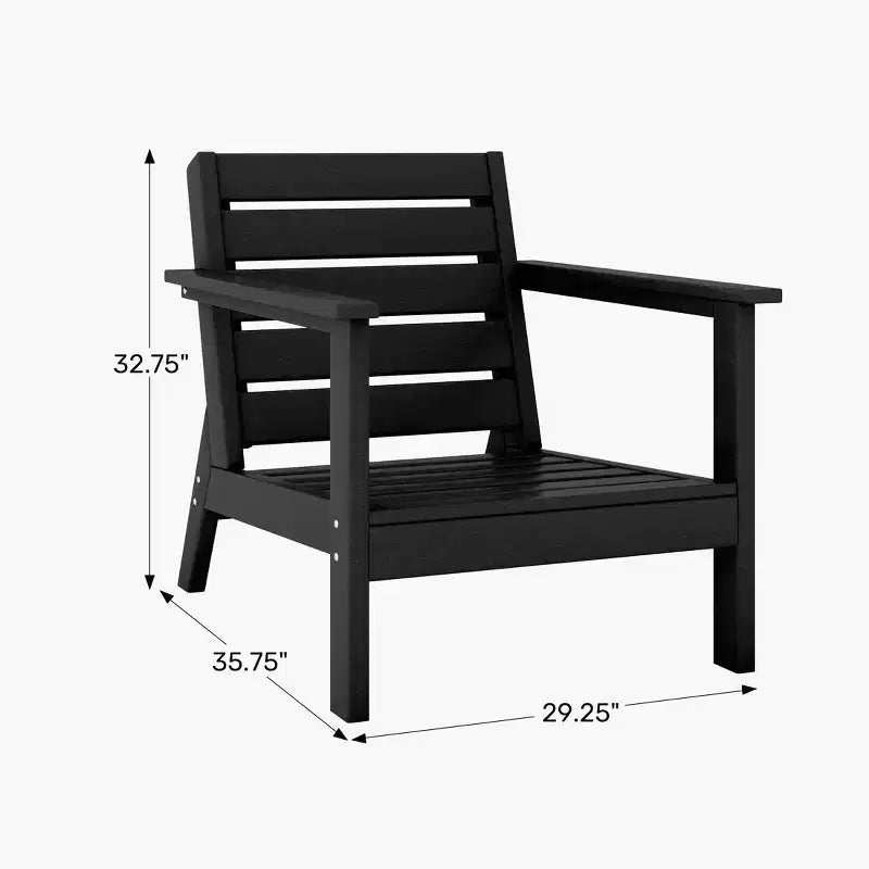 Fauteuil profond d'extérieur en HDPE WestinTrends Avalon (lot de 2)