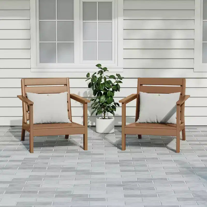 Fauteuil profond d'extérieur en HDPE WestinTrends Avalon (lot de 2)