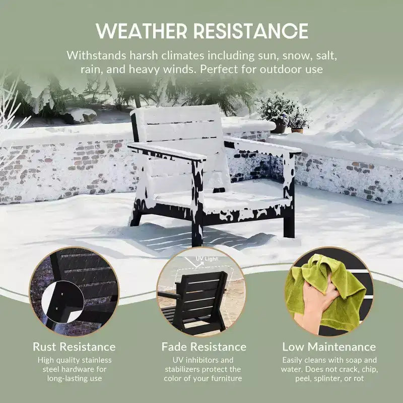 Fauteuil profond d'extérieur en HDPE WestinTrends Avalon (lot de 2)