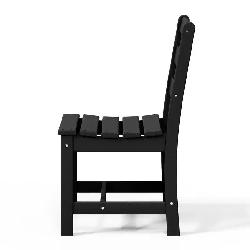 Chaise d'extérieur sans accoudoirs classique WestinTrends Ashore en PEHD pour salle à manger, gris