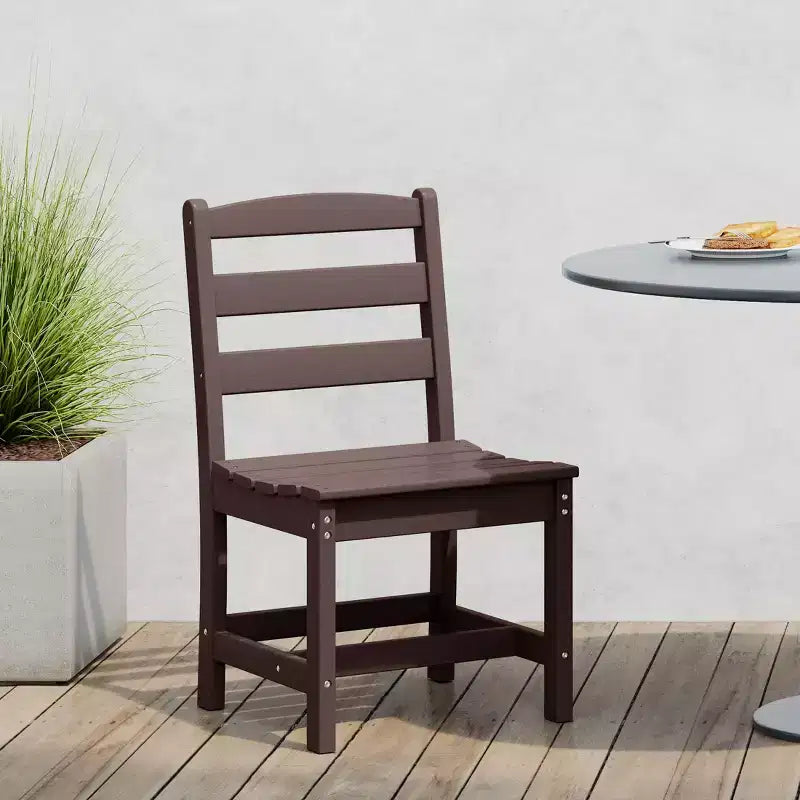 Chaise d'extérieur sans accoudoirs classique WestinTrends Ashore en PEHD pour salle à manger, gris