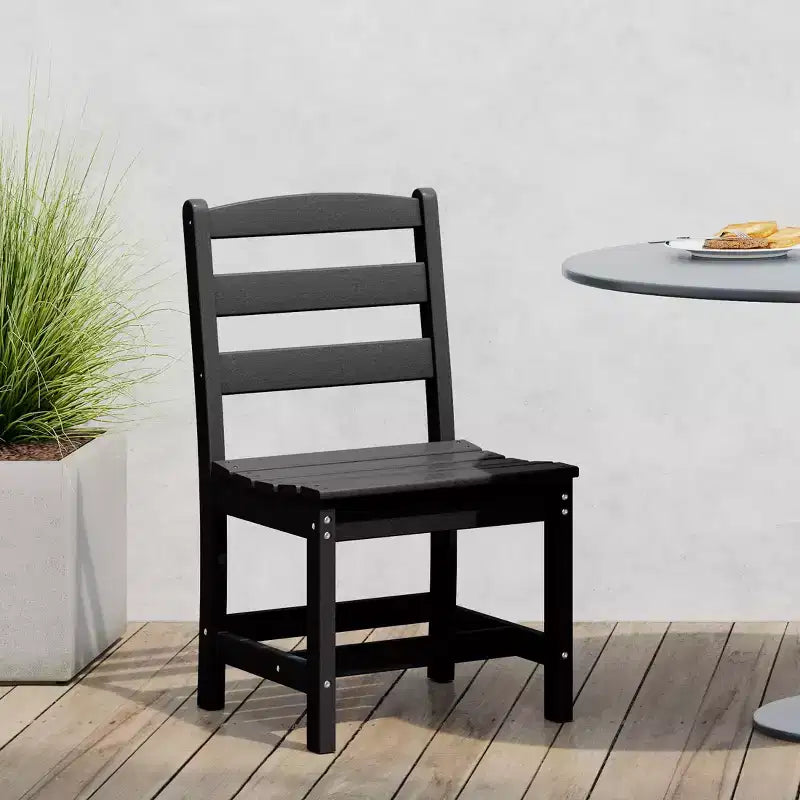 Chaise d'extérieur sans accoudoirs classique WestinTrends Ashore en PEHD pour salle à manger, gris
