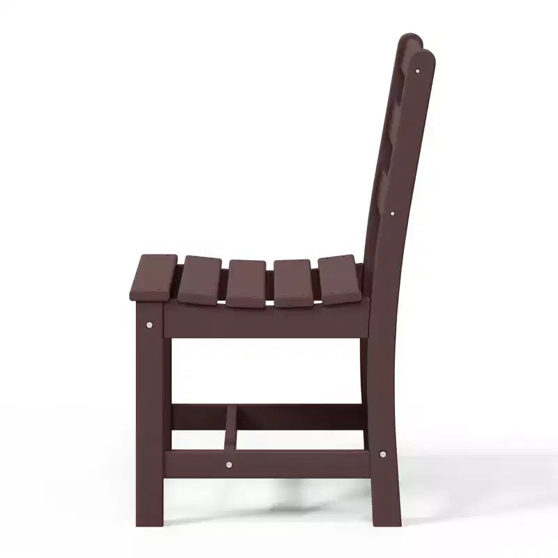 Chaise d'extérieur sans accoudoirs classique WestinTrends Ashore en PEHD pour salle à manger, gris