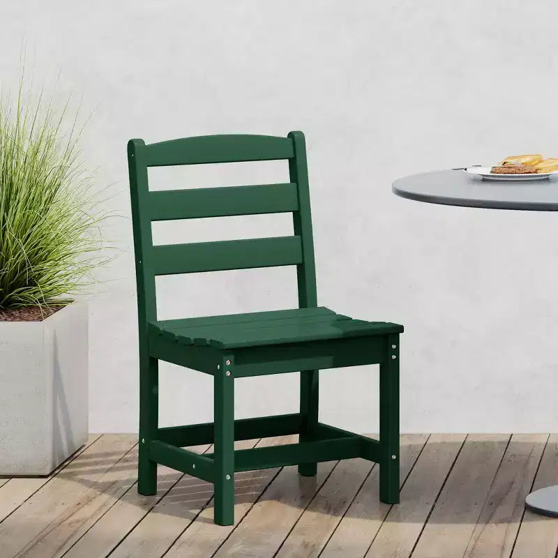 Chaise d'extérieur sans accoudoirs classique WestinTrends Ashore en PEHD pour salle à manger, gris