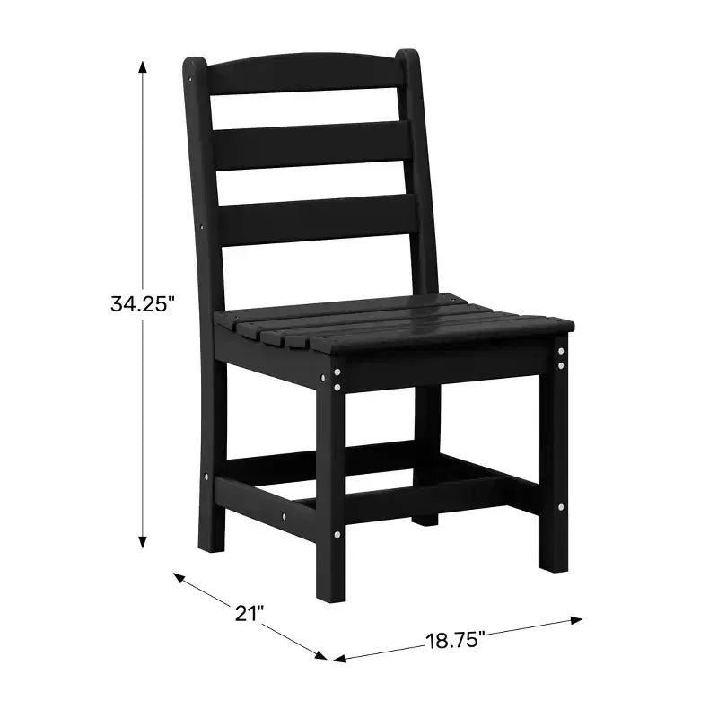 Chaise d'extérieur sans accoudoirs classique WestinTrends Ashore en PEHD pour salle à manger, gris