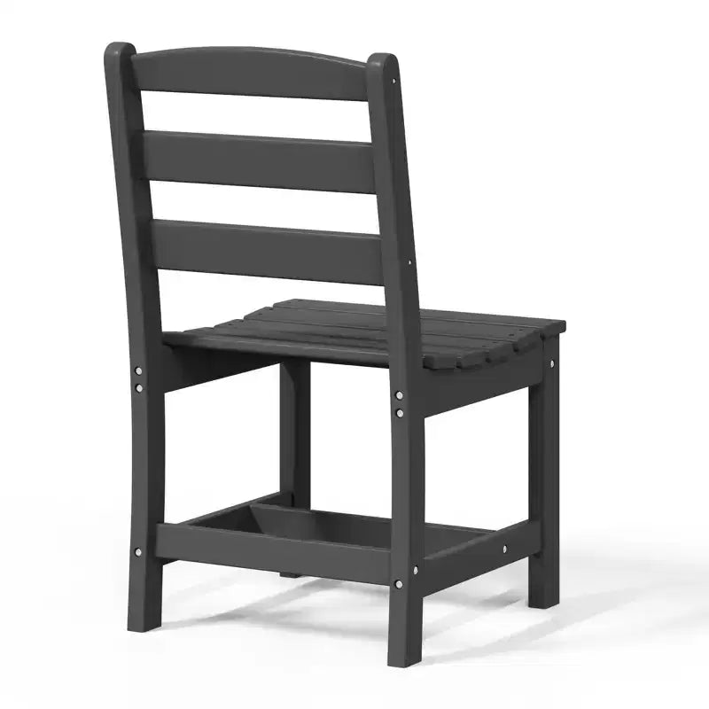 Chaise d'extérieur sans accoudoirs classique WestinTrends Ashore en PEHD pour salle à manger, gris