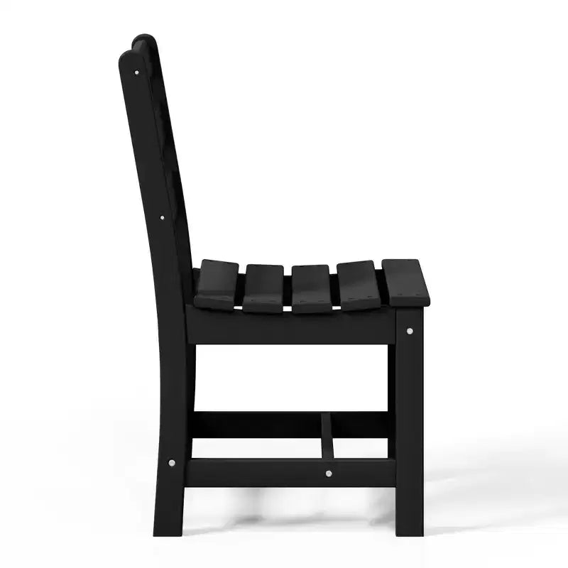 Chaise d'extérieur sans accoudoirs classique WestinTrends Ashore en PEHD pour salle à manger, gris