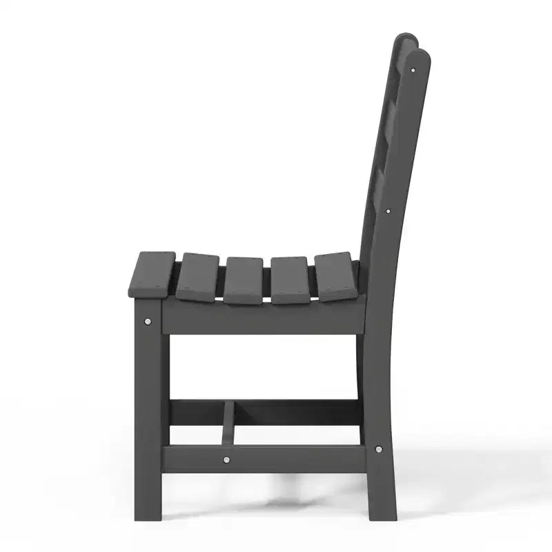 Chaise d'extérieur sans accoudoirs classique WestinTrends Ashore en PEHD pour salle à manger, gris