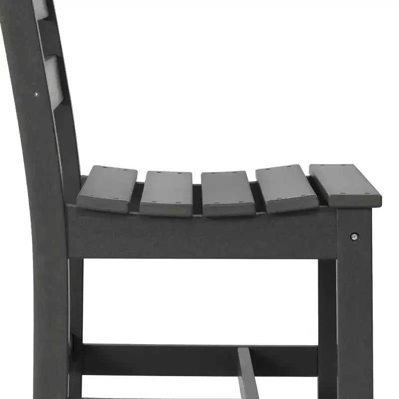 Chaise d'extérieur sans accoudoirs classique WestinTrends Ashore en PEHD pour salle à manger, gris