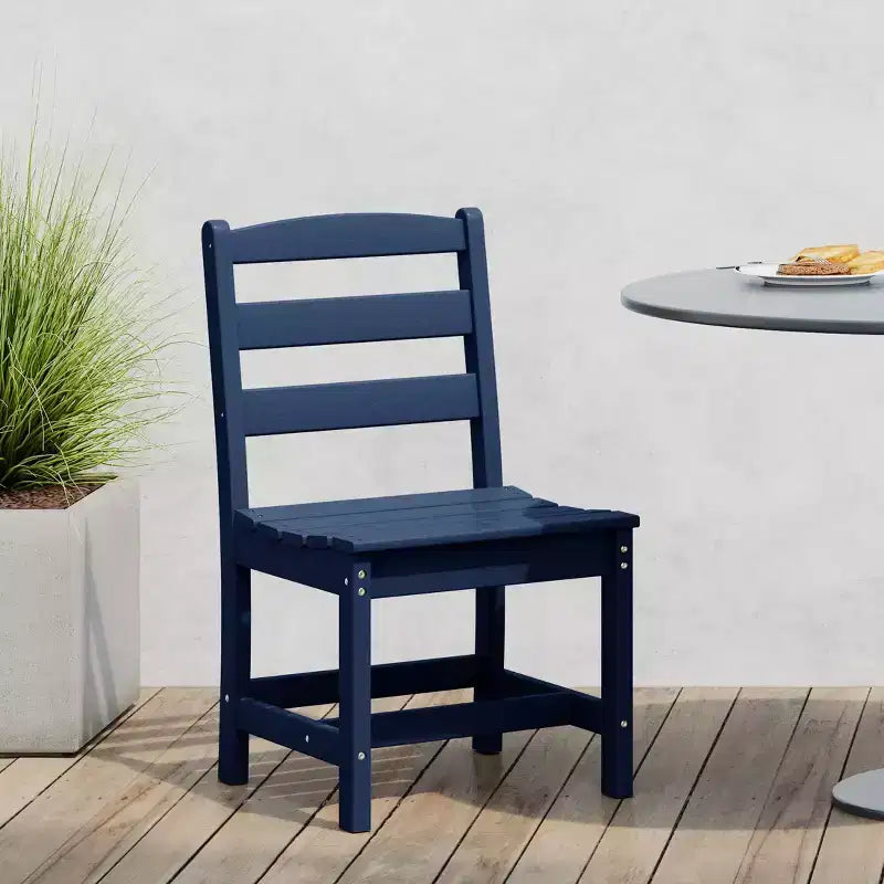 Chaise d'extérieur sans accoudoirs classique WestinTrends Ashore en PEHD pour salle à manger, gris