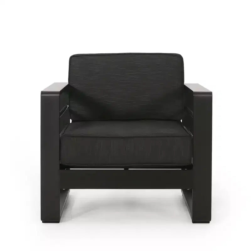 Christopher Knight Home Raban Fauteuil de club d'extérieur en aluminium avec coussins