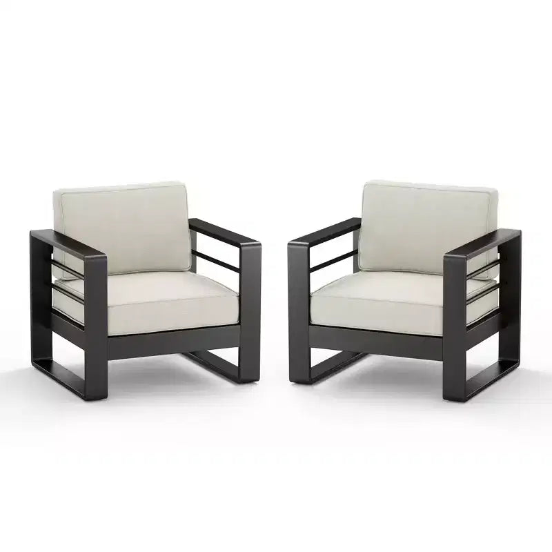 Christopher Knight Home Raban Fauteuil de club d'extérieur en aluminium avec coussins