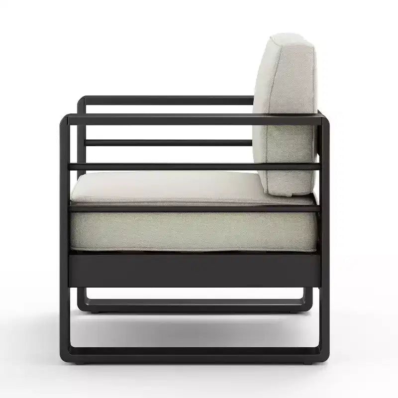 Christopher Knight Home Raban Fauteuil de club d'extérieur en aluminium avec coussins