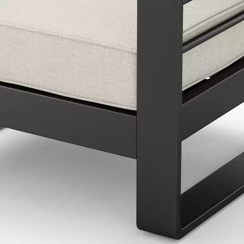 Christopher Knight Home Raban Fauteuil de club d'extérieur en aluminium avec coussins