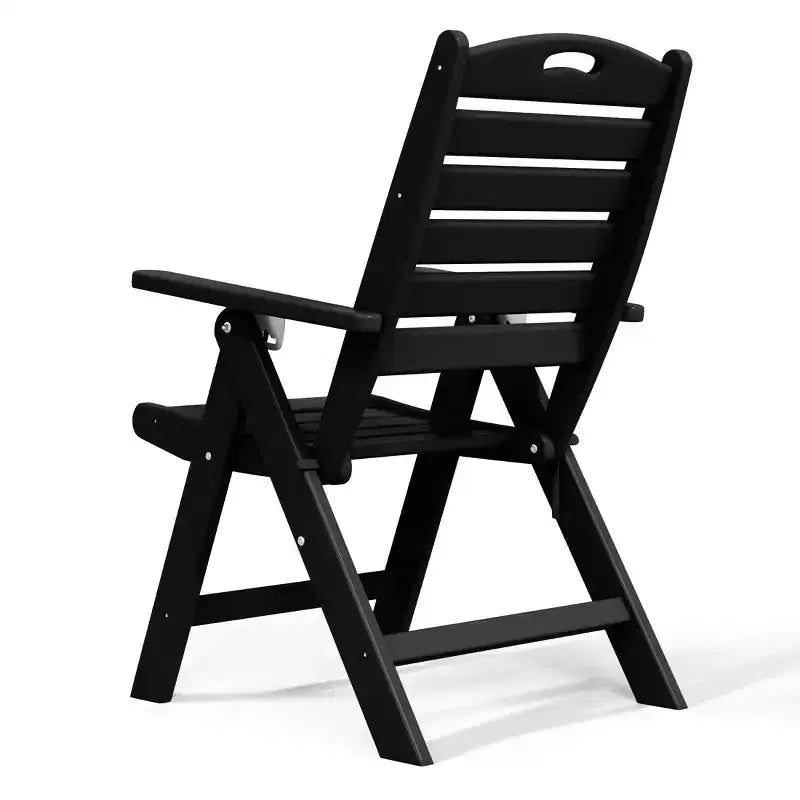 Chaise de salle à manger pliante à dossier haut réglable WestinTrends Malibu en PEHD