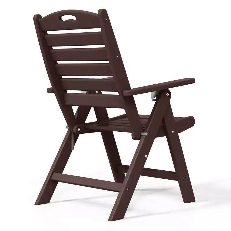 Chaise de salle à manger pliante à dossier haut réglable WestinTrends Malibu en PEHD