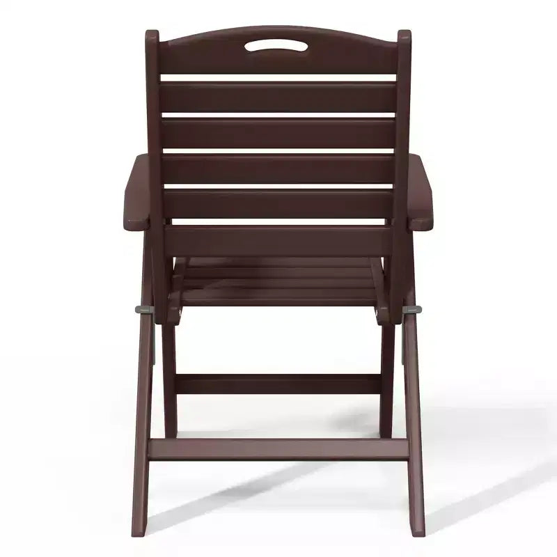 Chaise de salle à manger pliante à dossier haut réglable WestinTrends Malibu en PEHD