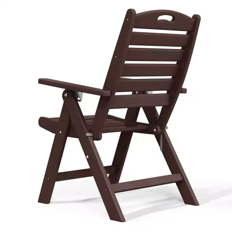 Chaise de salle à manger pliante à dossier haut réglable WestinTrends Malibu en PEHD