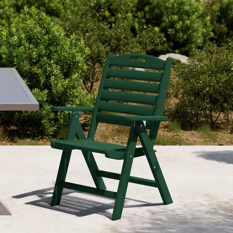 Chaise de salle à manger pliante à dossier haut réglable WestinTrends Malibu en PEHD