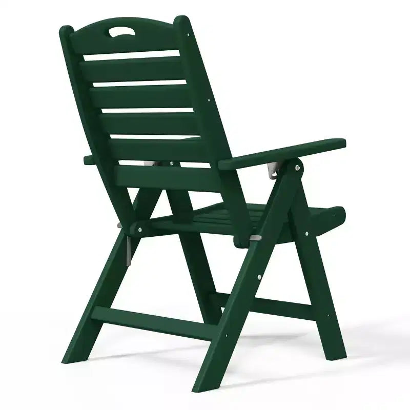 Chaise de salle à manger pliante à dossier haut réglable WestinTrends Malibu en PEHD