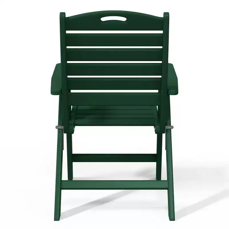 Chaise de salle à manger pliante à dossier haut réglable WestinTrends Malibu en PEHD