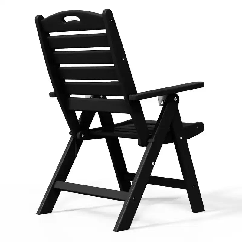 Chaise de salle à manger pliante à dossier haut réglable WestinTrends Malibu en PEHD