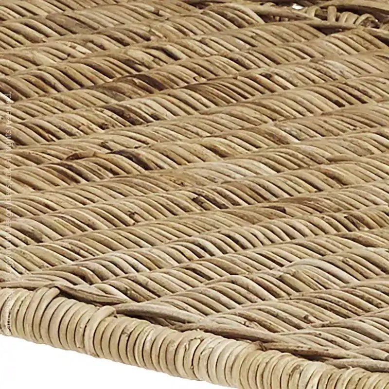 texxture Canapé Ormond en rotin tressé, Meuble d'appoint d'intérieur ou d'extérieur pour salle à manger ou cuisine, pour table ou porche, avec pieds en métal, Naturel