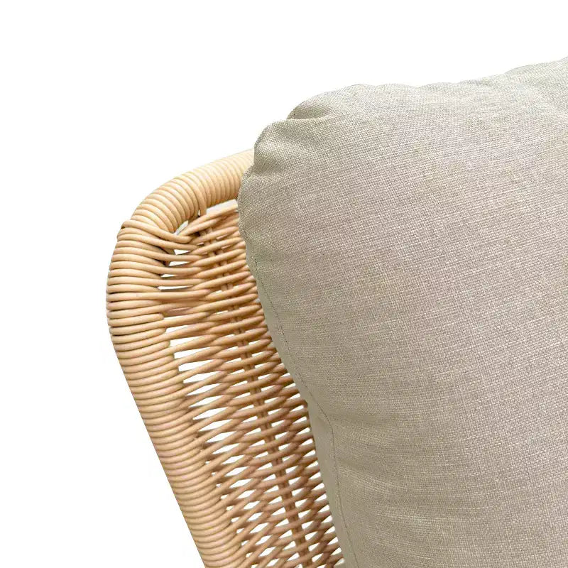 Christopher Knight Home Tamid, chaise à bascule moderne d'extérieur en bois, rotin et métal avec coussin