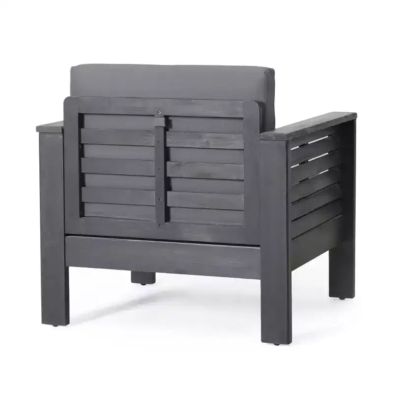 Christopher Knight Home Rabun Chaises de club d'extérieur en bois d'acacia avec coussins (Lot de 2)