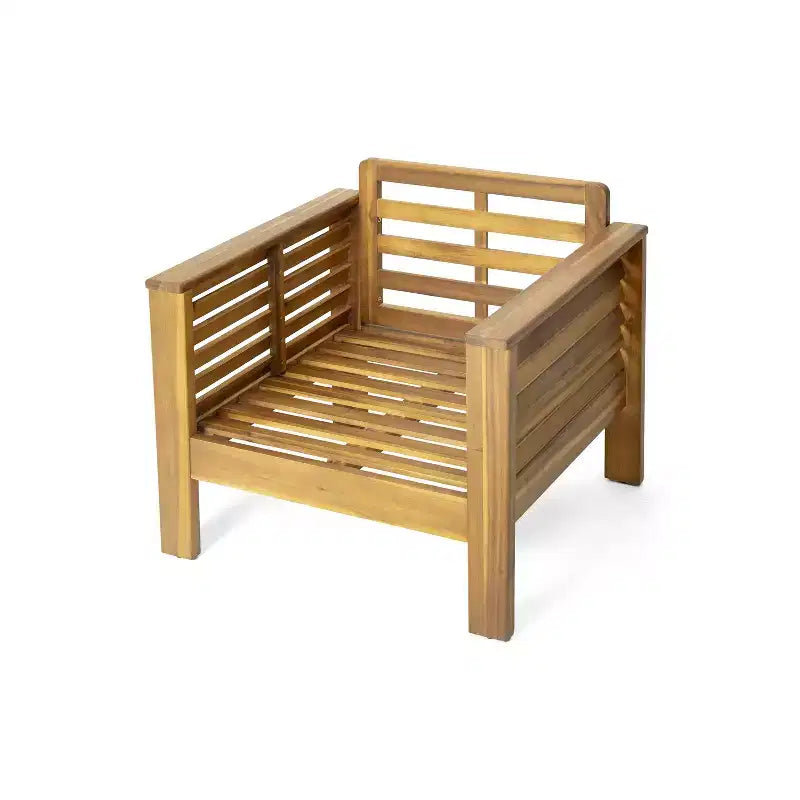 Christopher Knight Home Rabun Chaises de club d'extérieur en bois d'acacia avec coussins (Lot de 2)