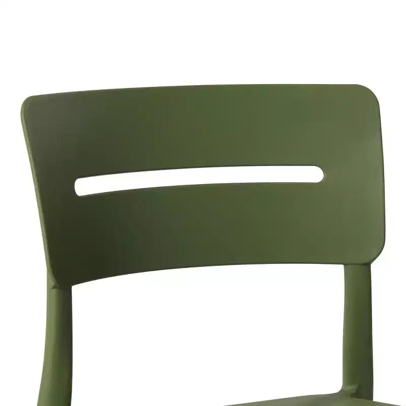 WestinTrends Playa Chaises de salle à manger d'extérieur modernes empilables en plastique (lot de 4), vert olive