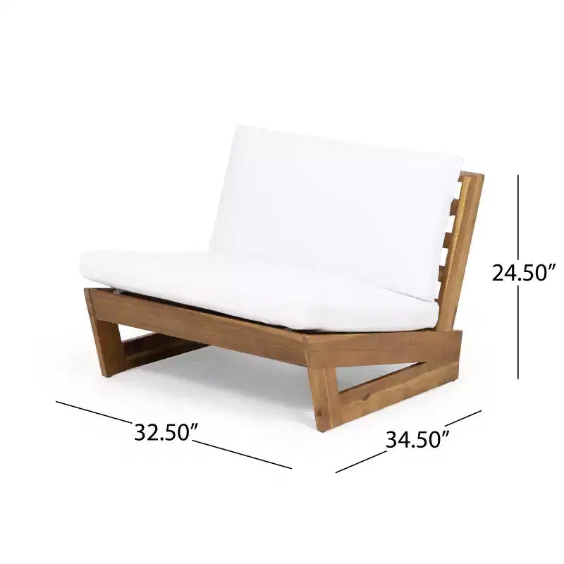 Christopher Knight Home Sherwood Chaises de club d'extérieur en bois d'acacia avec coussins (Lot de 2)