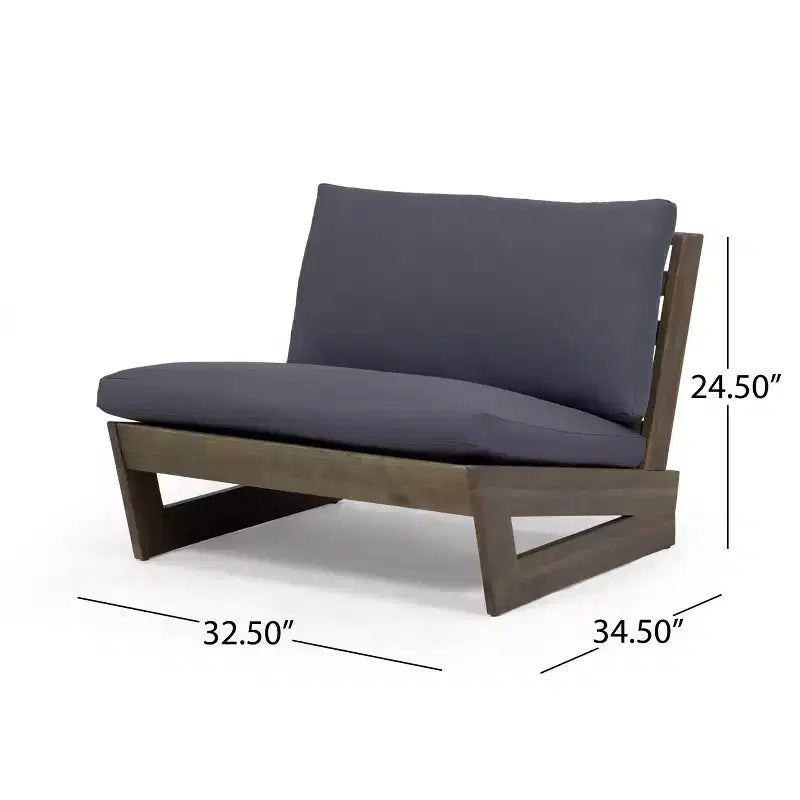 Christopher Knight Home Sherwood Chaises de club d'extérieur en bois d'acacia avec coussins (Lot de 2)