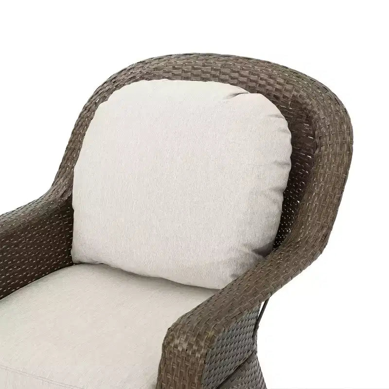 Christopher Knight Home Liam Fauteuils Club d'extérieur en Osier avec Coussins (Lot de 4)