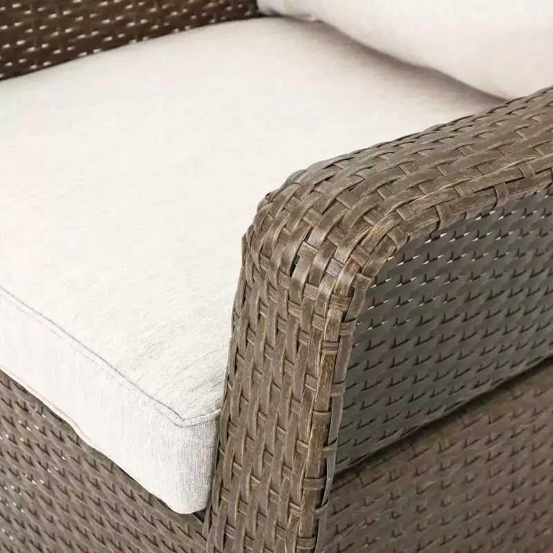 Christopher Knight Home Liam Fauteuils Club d'extérieur en Osier avec Coussins (Lot de 4)