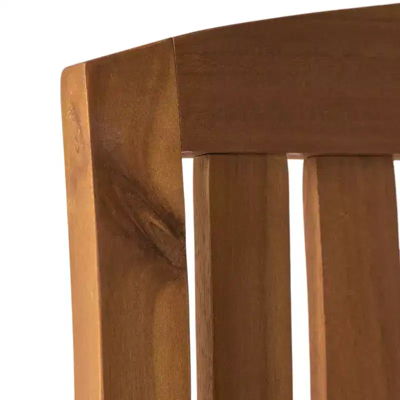 Fauteuils à bascule GDFStudio Irvin d'extérieur en bois d'acacia avec coussin, teck/crème