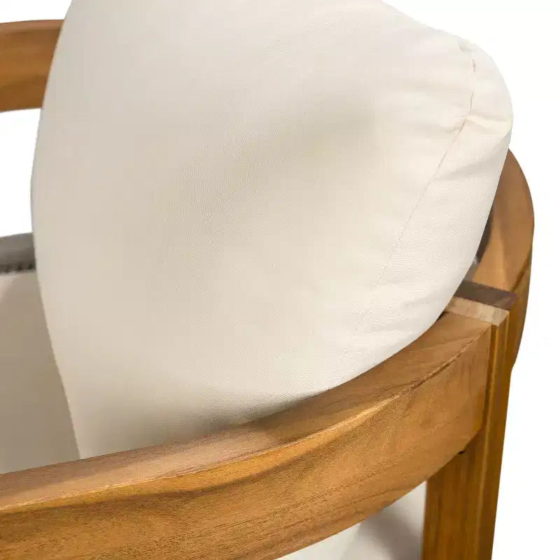 Christopher Knight Home Fawn, fauteuil de jardin moderne en bois d'acacia avec coussins (lot de 2), beige/teck