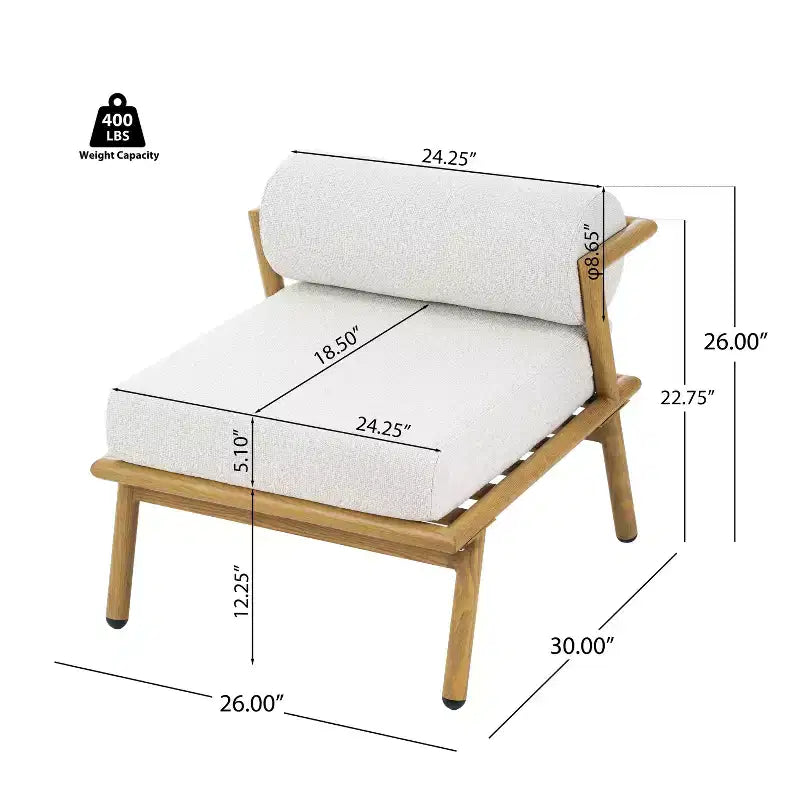 Christopher Knight Home Gretel Lot de 2 fauteuils de club sans accoudoirs rembourrés en fer moderne pour l'extérieur