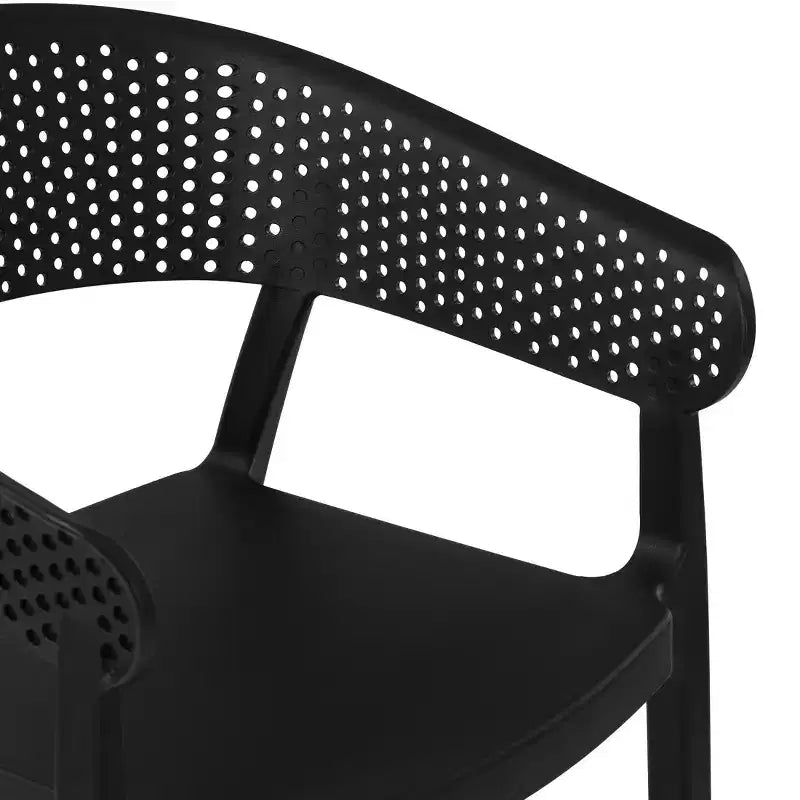 WestinTrends Playa Chaise de salle à manger d'extérieur moderne empilable en résine plastique avec accoudoirs (lot de 2)