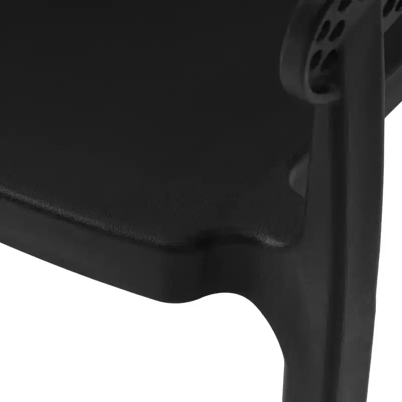 WestinTrends Playa Chaise de salle à manger d'extérieur moderne empilable en résine plastique avec accoudoirs (lot de 2)