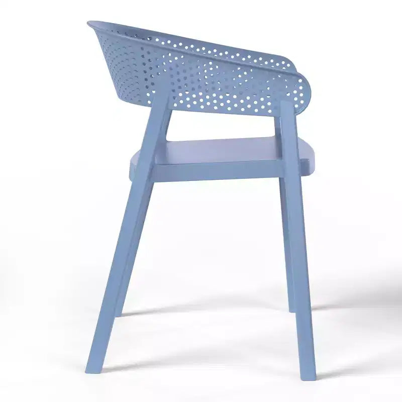 WestinTrends Playa Chaise de salle à manger d'extérieur moderne empilable en résine plastique avec accoudoirs (lot de 2)