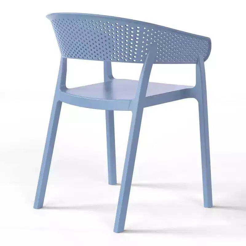 WestinTrends Playa Chaise de salle à manger d'extérieur moderne empilable en résine plastique avec accoudoirs (lot de 2)