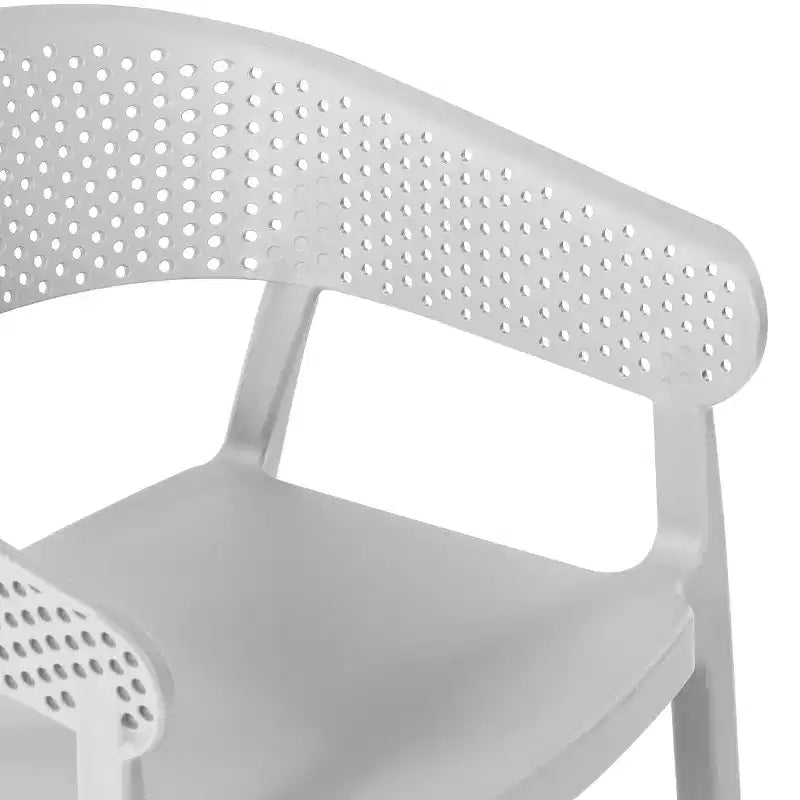 WestinTrends Playa Chaise de salle à manger d'extérieur moderne empilable en résine plastique avec accoudoirs (lot de 2)