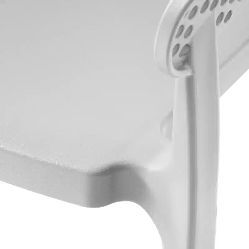WestinTrends Playa Chaise de salle à manger d'extérieur moderne empilable en résine plastique avec accoudoirs (lot de 2)