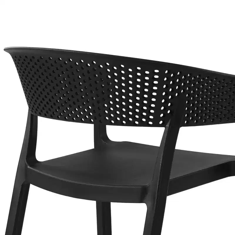 WestinTrends Playa Chaise de salle à manger d'extérieur moderne empilable en résine plastique avec accoudoirs (lot de 2)