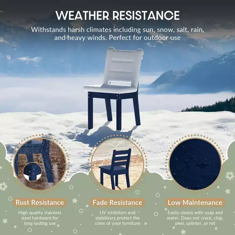 WestinTrends Chaise de salle à manger en plastique HDPE pour enfants Treehouse (ensemble de deux)